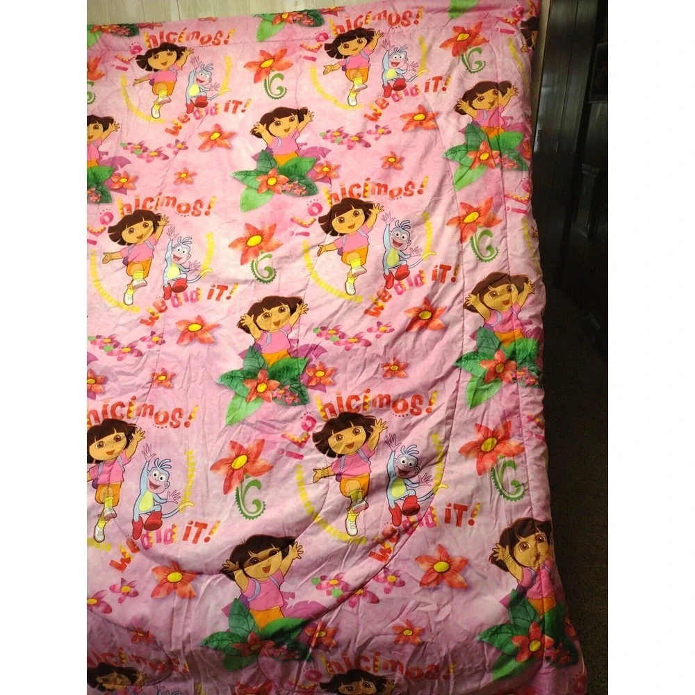 Dora The Explorer Reversible Twin/Full Comforter Bedspread 72x86 VIVID COLORS